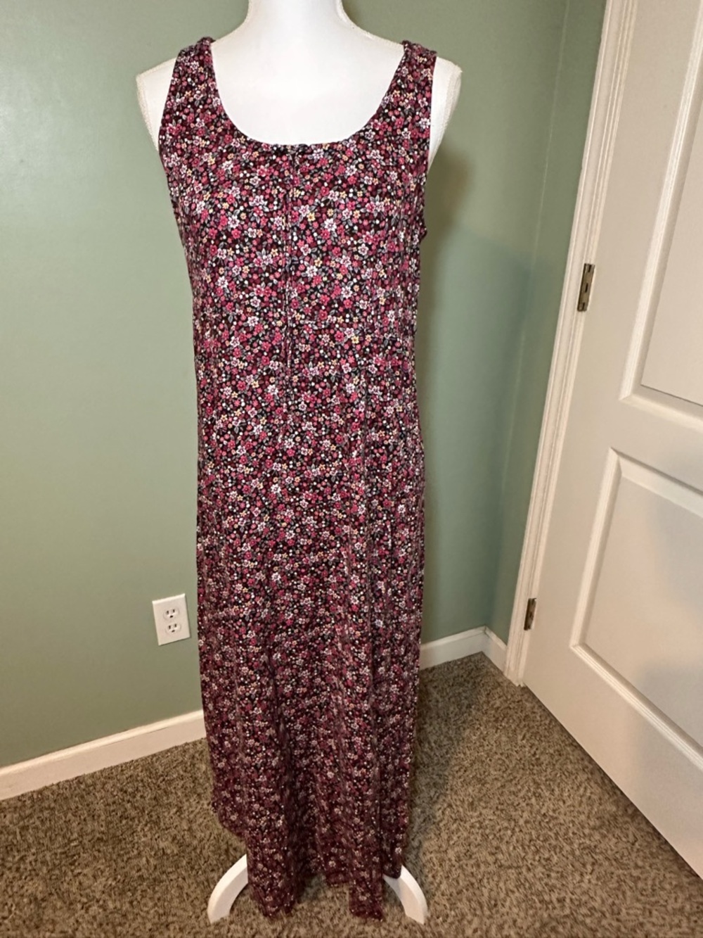 Vintage Pellini 90s Ditsy Floral Maxi Dress - Boho Cottagecore Large
